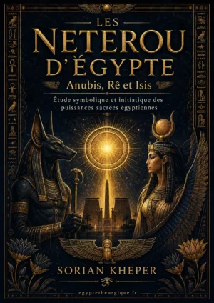 ouverture du livre Les Neterou d’Égypte — Anubis, Rê et Isis