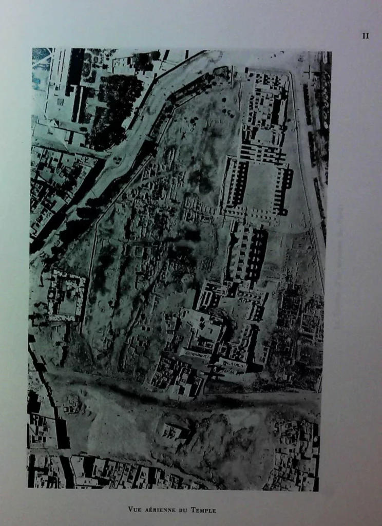 Vue aérienne du temple de Louxor étudié par Schwaller de Lubicz